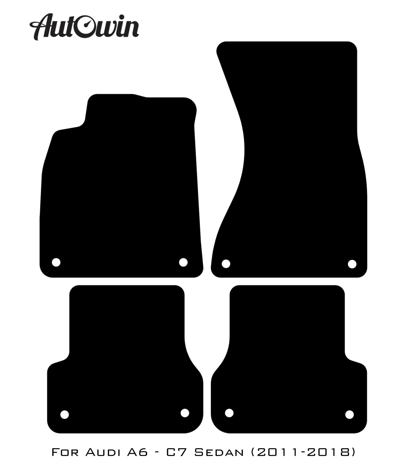 Blue Floor Mats for Audi A6 - C7 Sedan (2011-2018) | ER56 Design - AutoWin