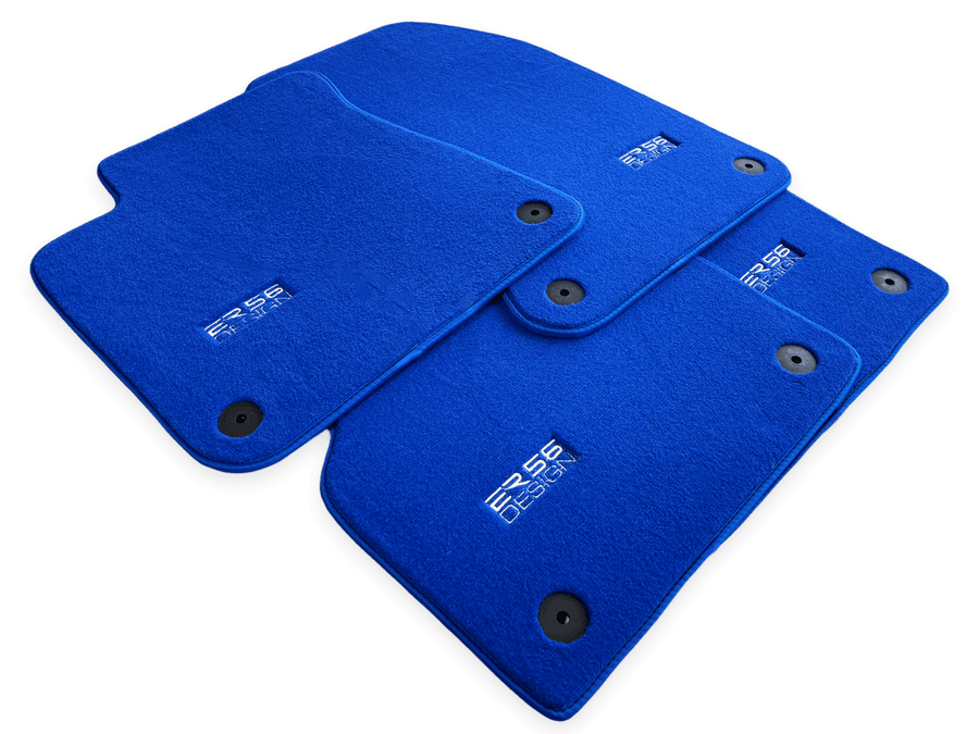 Blue Floor Mats for Audi A6 - C8 Sedan (2018-2023) | ER56 Design - AutoWin