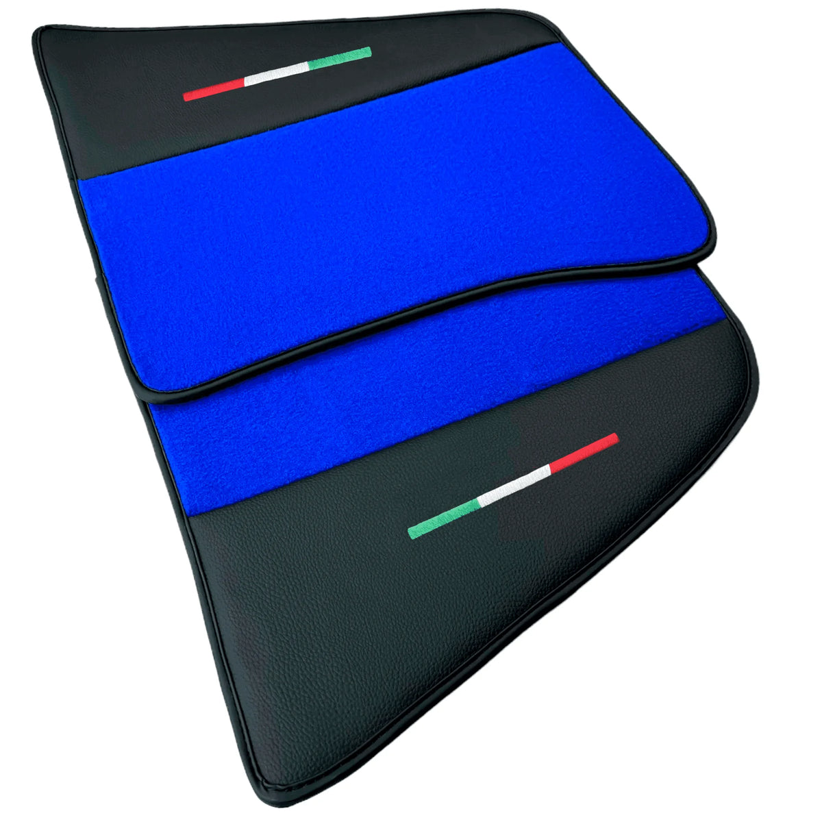 Blue Floor Mats for Ferrari 296 GTB (2022-2027) with Leather