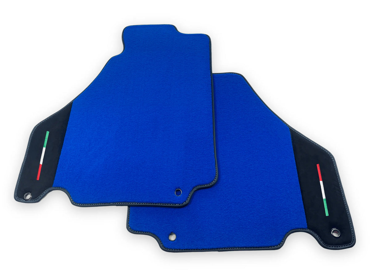 Blue Floor Mats For Ferrari 360 Modena 1999-2005 With Alcantara Leather - AutoWin