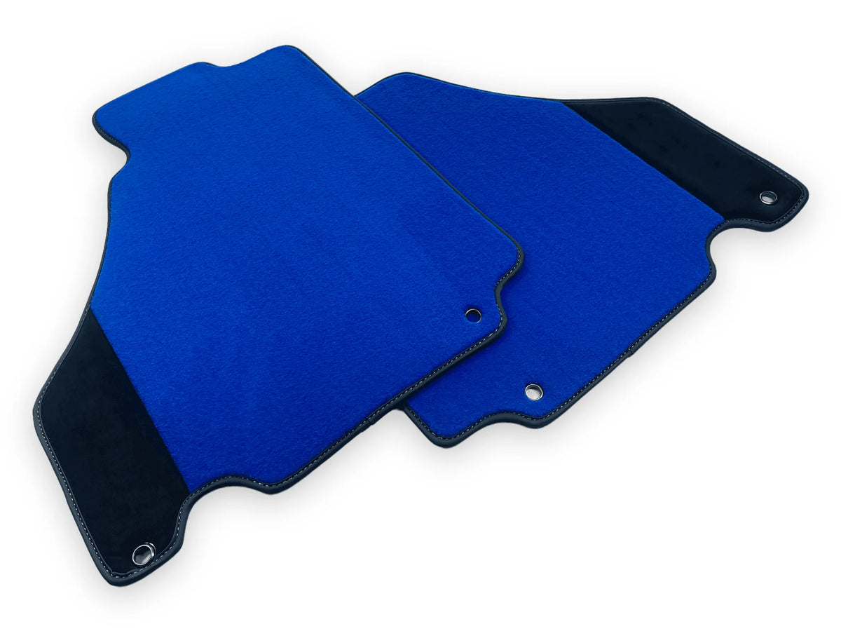 Blue Floor Mats For Ferrari 360 Modena 1999-2005 With Alcantara Leather - AutoWin
