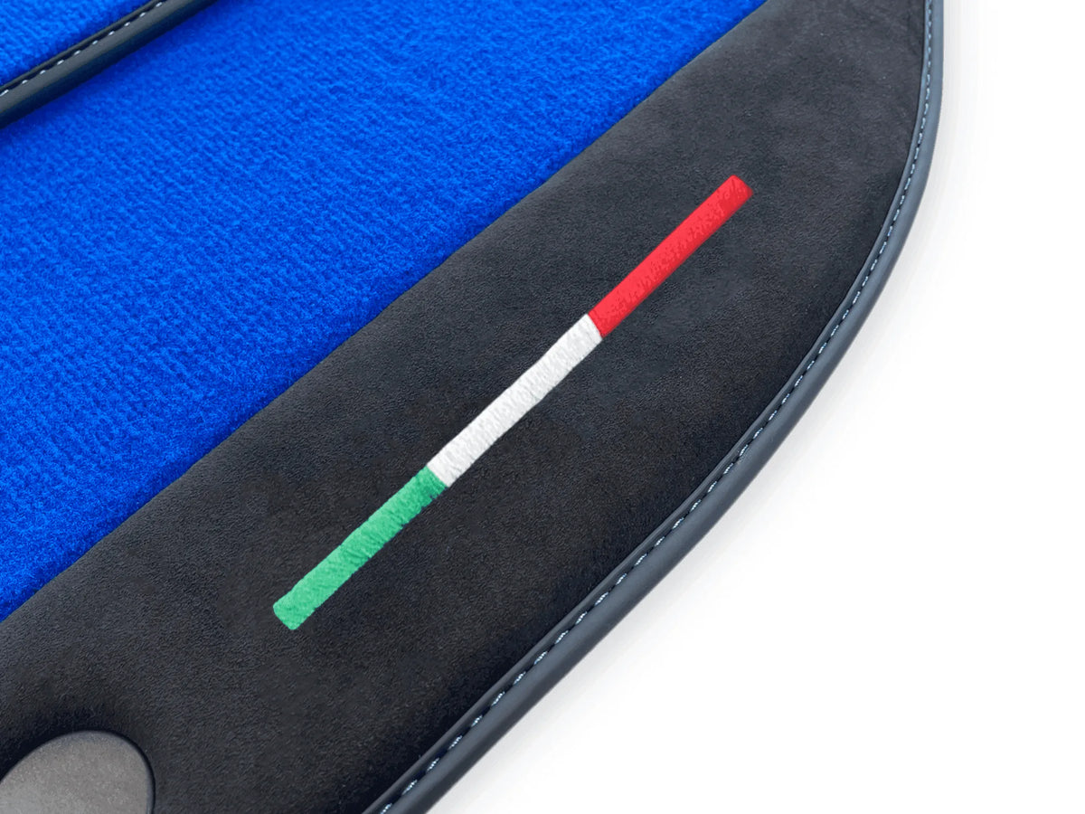 Blue Floor Mats For Ferrari 458 GT2 2012-2015 Alcantara Leather