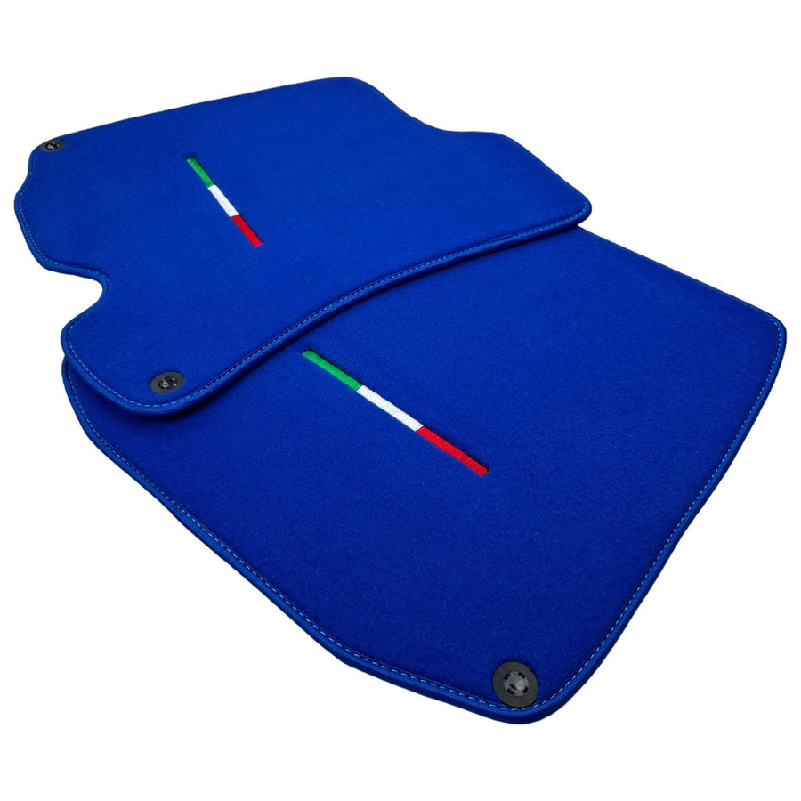 Blue Floor Mats For Ferrari Portofino (2018-2023) Italian Edition - AutoWin