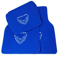 Blue Floor Mats for Pontiac FireBird (1993-2002) with Trans Am Logo - AutoWin