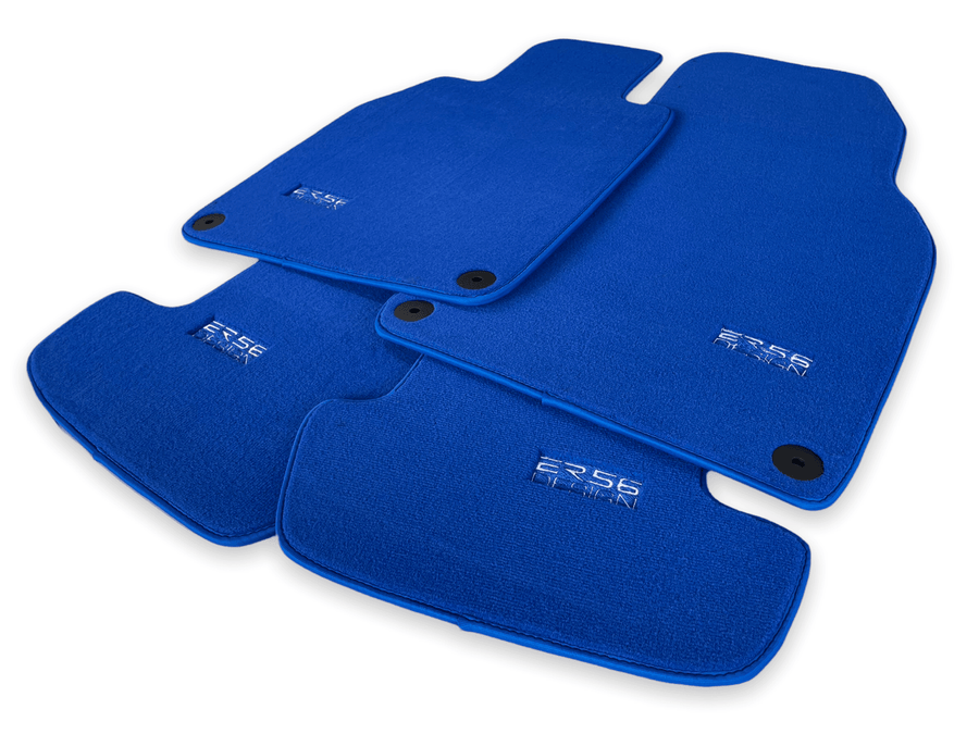 Blue Floor Mats for Porsche Panamera (2017-2023) | ER56 Design - AutoWin