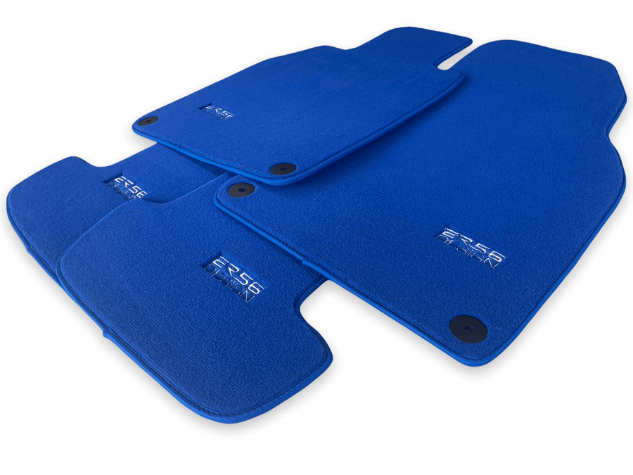 Blue Floor Mats for Porsche Panamera (2017-2023) | ER56 Design - AutoWin