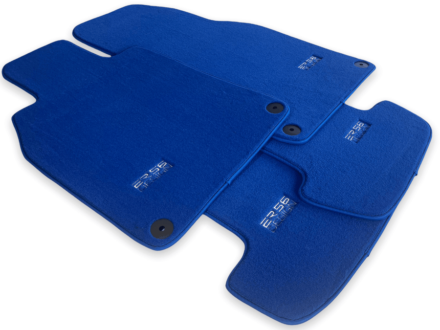 Blue Floor Mats for Porsche Panamera (2017-2023) | ER56 Design - AutoWin