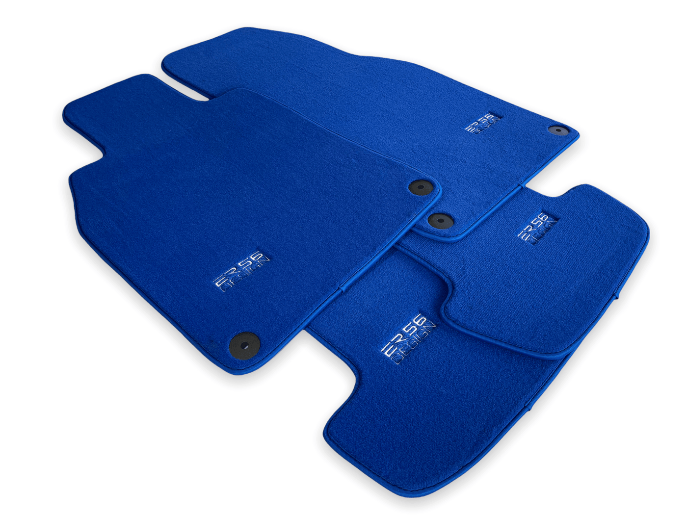 Blue Floor Mats for Porsche Taycan (2019-2023) | ER56 Design - AutoWin