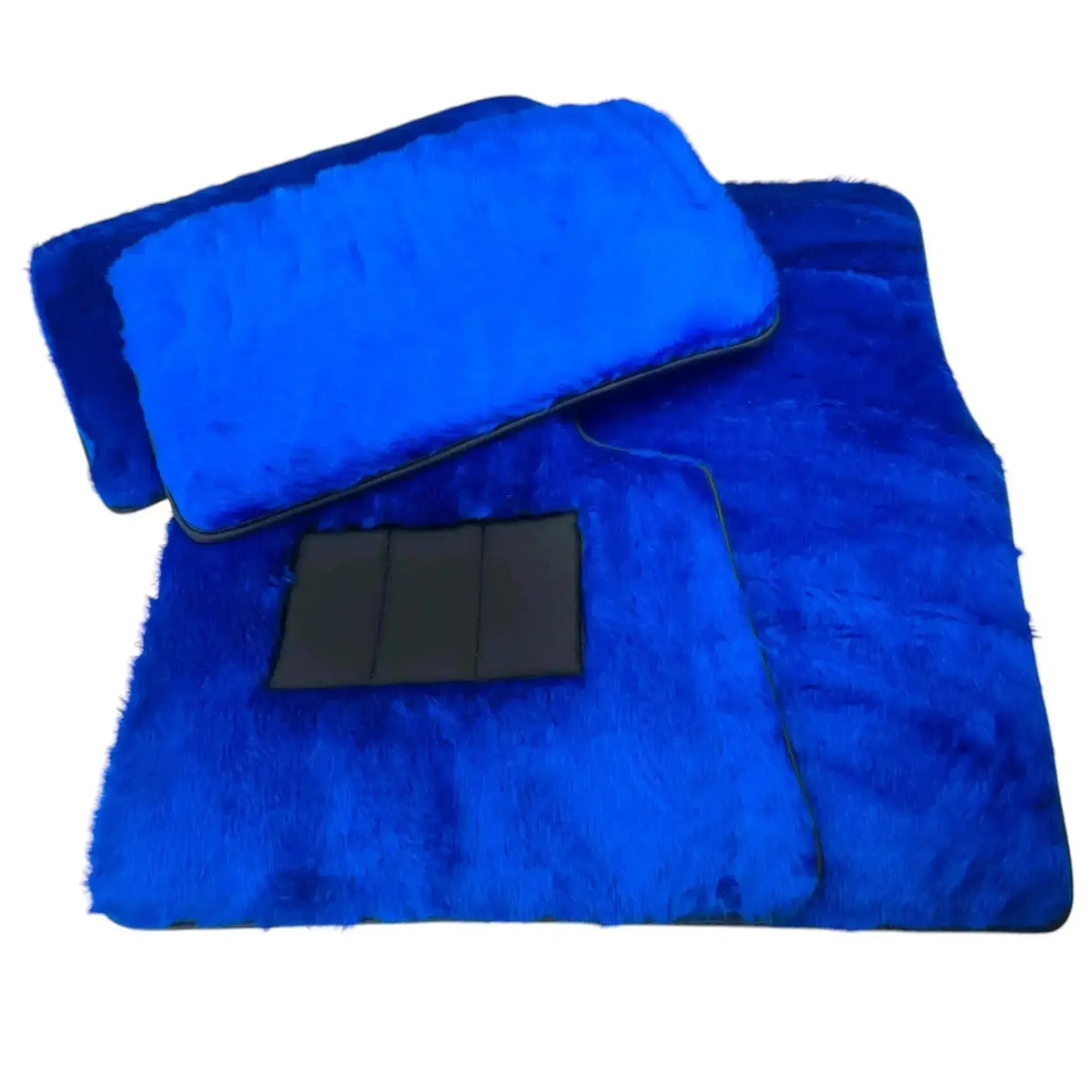 Blue Sheepskin Floor Mats for Rolls-Royce Phantom Sedan (2003-2016)