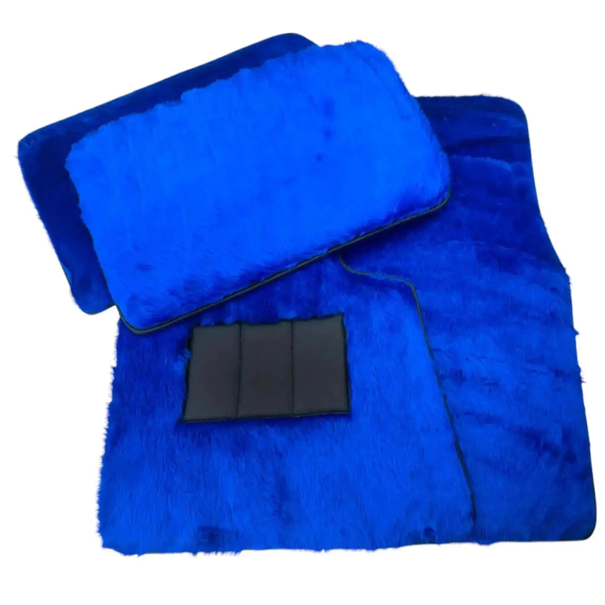 Blue Sheepskin Floor Mats for Rolls-Royce Phantom Sedan (2003-2016)