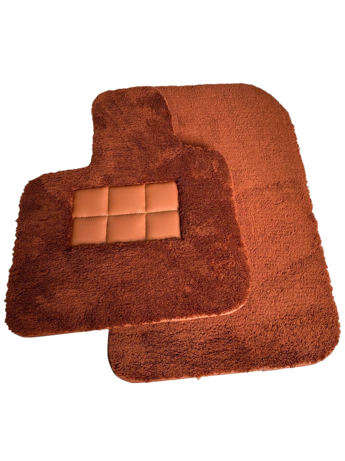 Brown Sheepskin Floor Mats For Rolls Royce Ghost Series II (2021-2024) ER56 Design Brand
