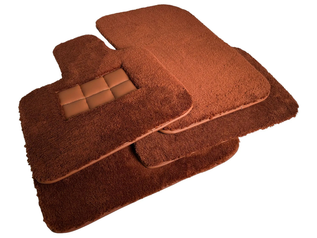 Brown Sheepskin Floor Mats For Rolls Royce Phantom VIII (2017-2024) ER56 Design Brand