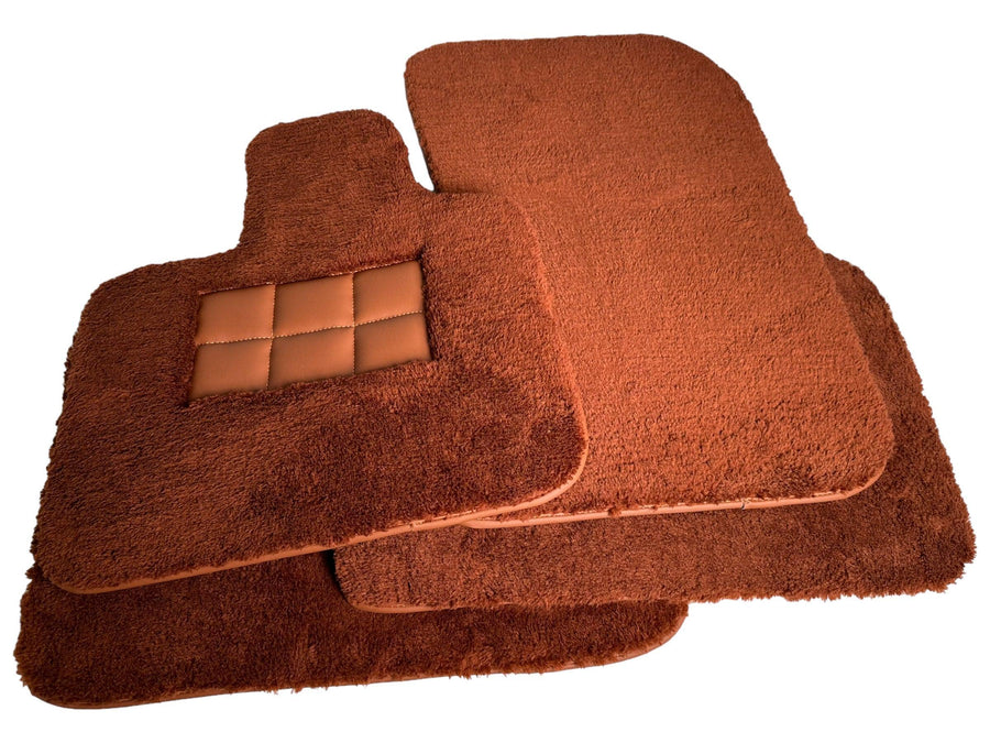 Brown Sheepskin Floor Mats For Rolls Royce Spectre (2023-2024) Er56 Design Brand - AutoWin