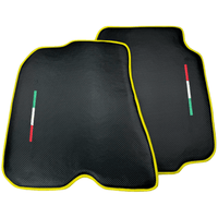 Carbon Fiber Floor Mats for Ferrari F12 Berlinetta (2012-2022) | Yellow Trim - AutoWin
