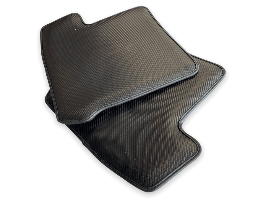 Carbon Fiber Floor Mats for Porsche Panamera (2017-2023) Green Sewing - AutoWin