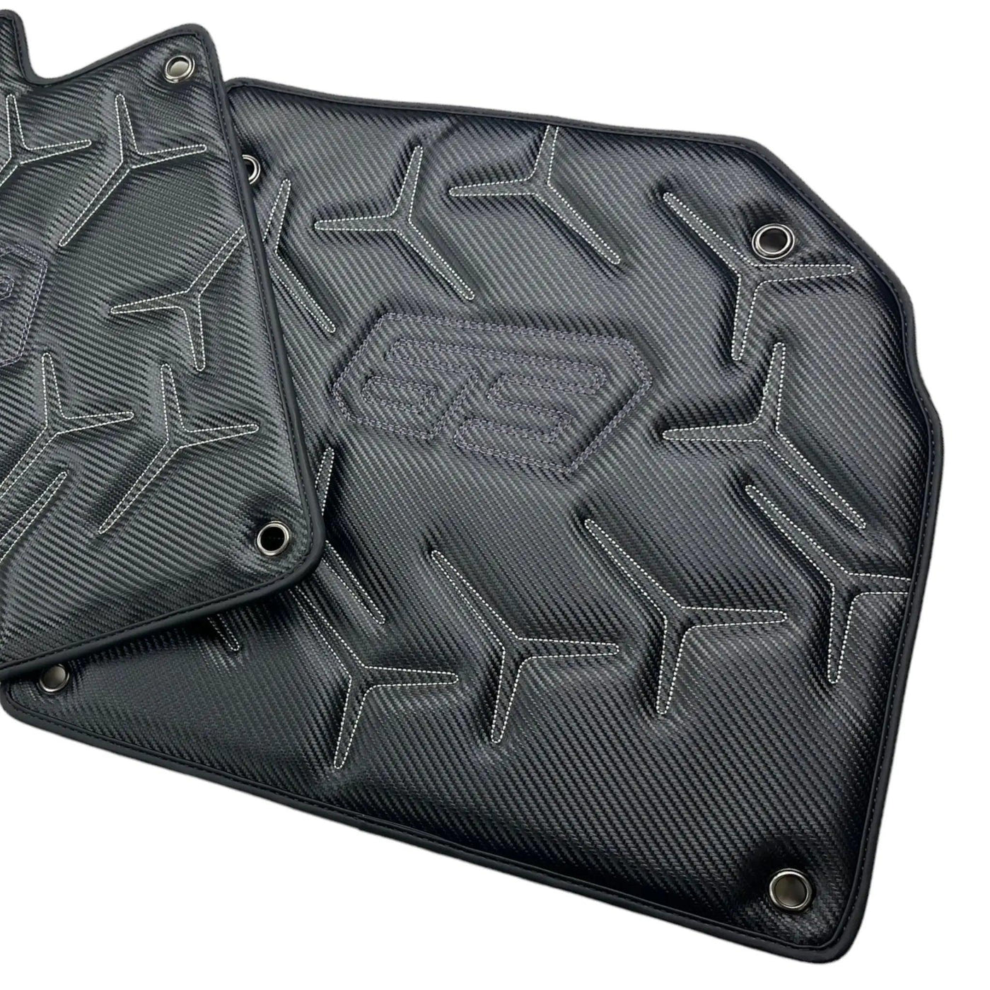 Carbon Leather Floor Mats for Lamborghini Aventador SVJ 63 Edition - AutoWin