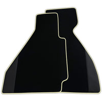 Custom Black Floor Mats for Ferrari 328 GTB (1985-1989) with Leather