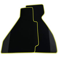 Custom Black Floor Mats for Ferrari 328 GTB (1985-1989) with Leather