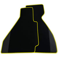 Custom Black Floor Mats for Ferrari 328 GTB (1985-1989) with Leather