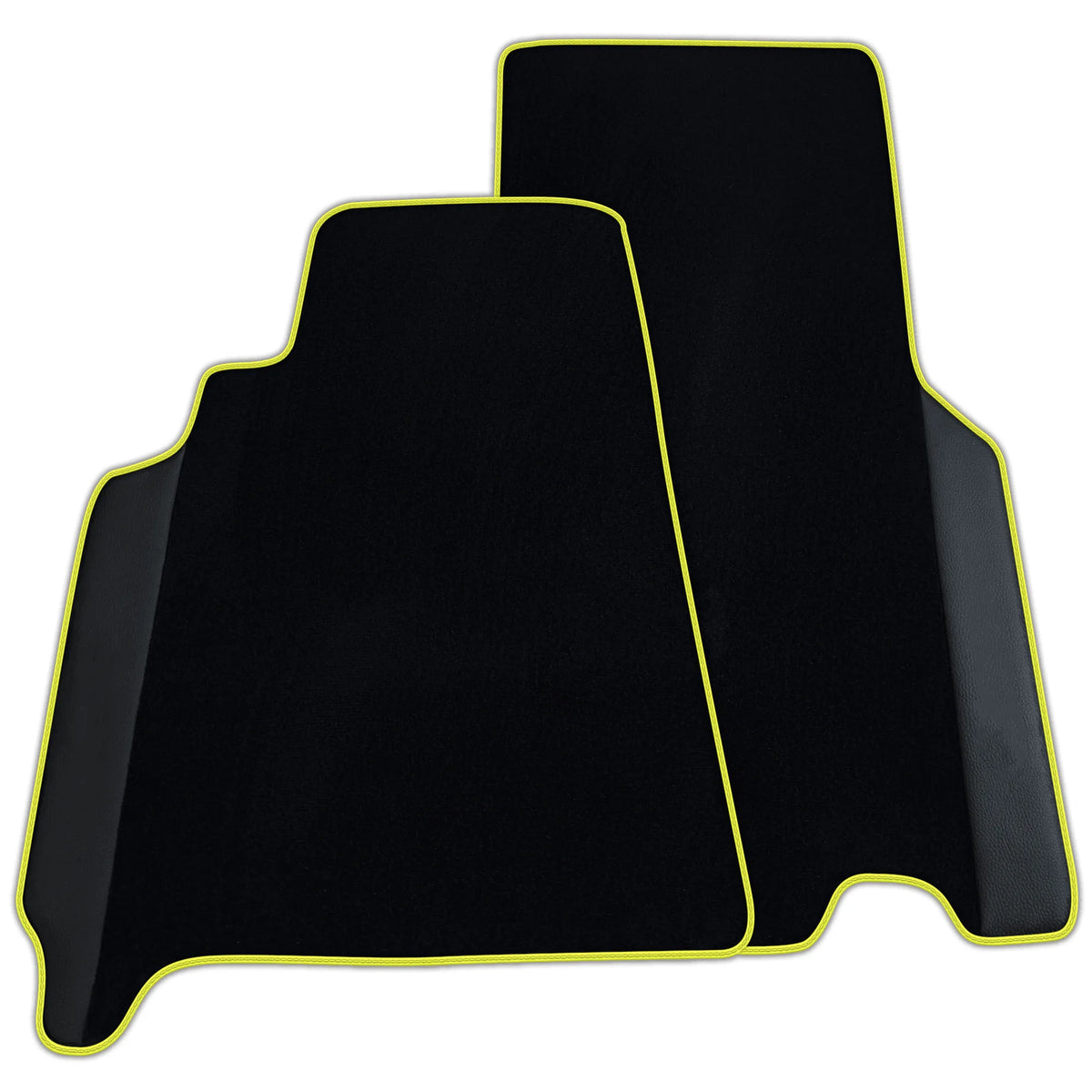 Custom Black Floor Mats for Ferrari 550 Maranello (1996-2002) with Leather