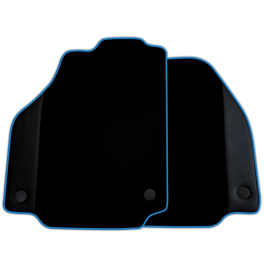 Custom Black Floor Mats for Ferrari F8 Spider (2019-2023) with Leather