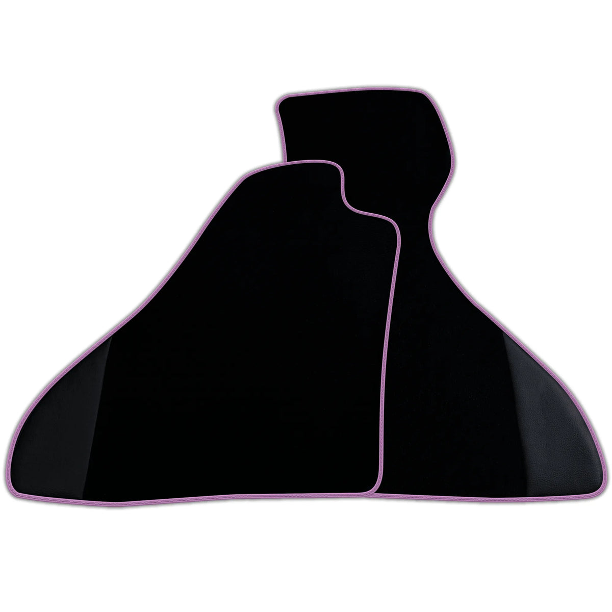 Custom Black Floor Mats for Ferrari Mondial Convertible (1983-1993) with Leather
