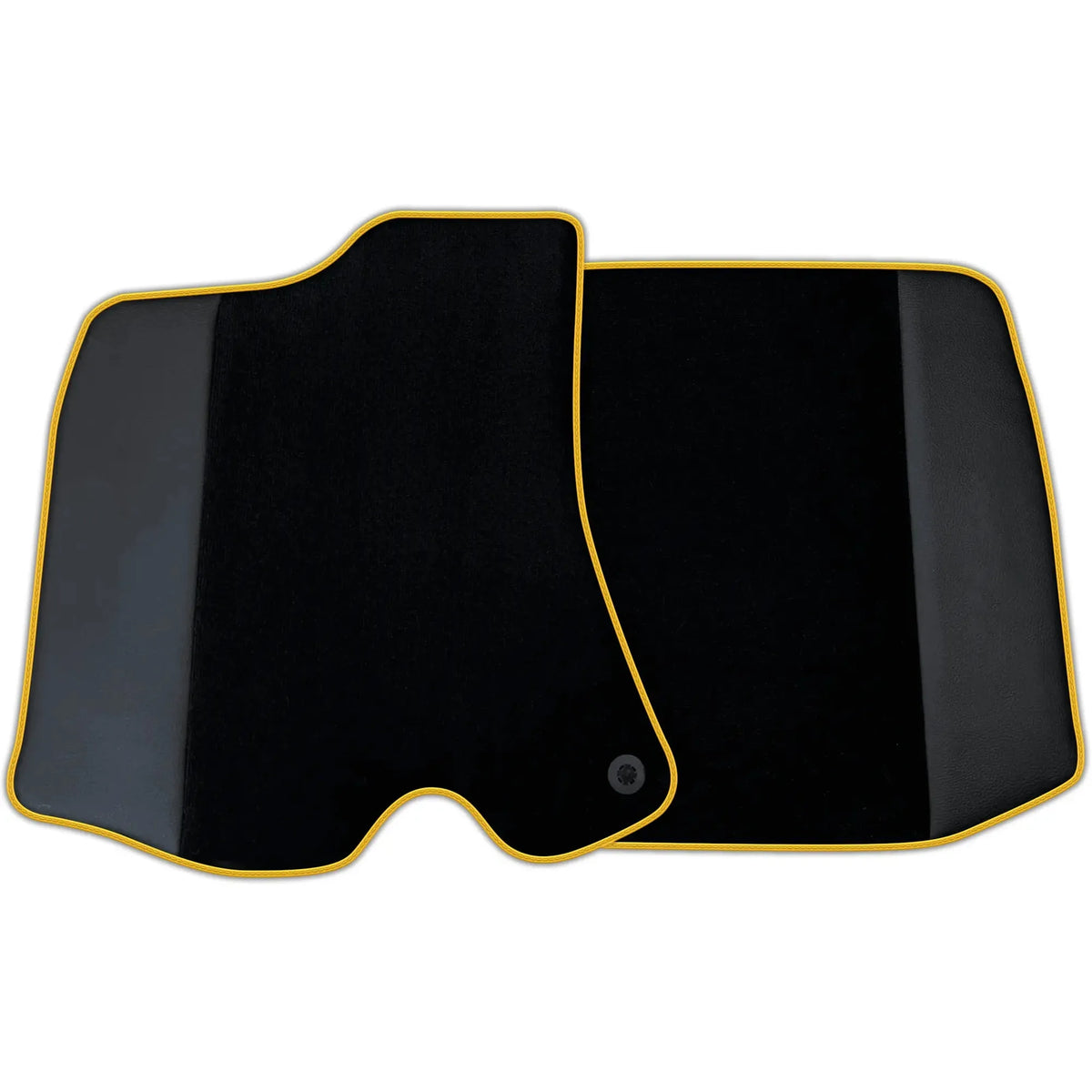 Custom Black Floor Mats for Ferrari Roma (2021-2027) with Leather -