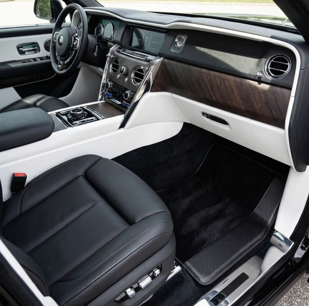 Interior look of floor mats for Rolls Royce Cullinan