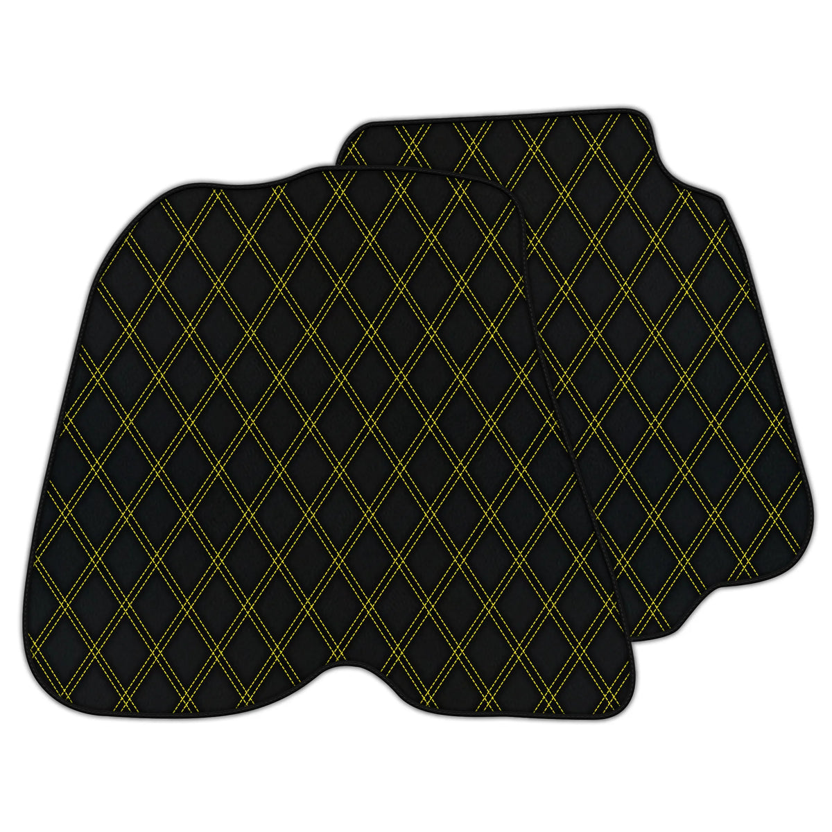 Customizable Leather Floor Mats with Double Diamond Pattern for Ferrari F12 Berlinetta (2012-2022)