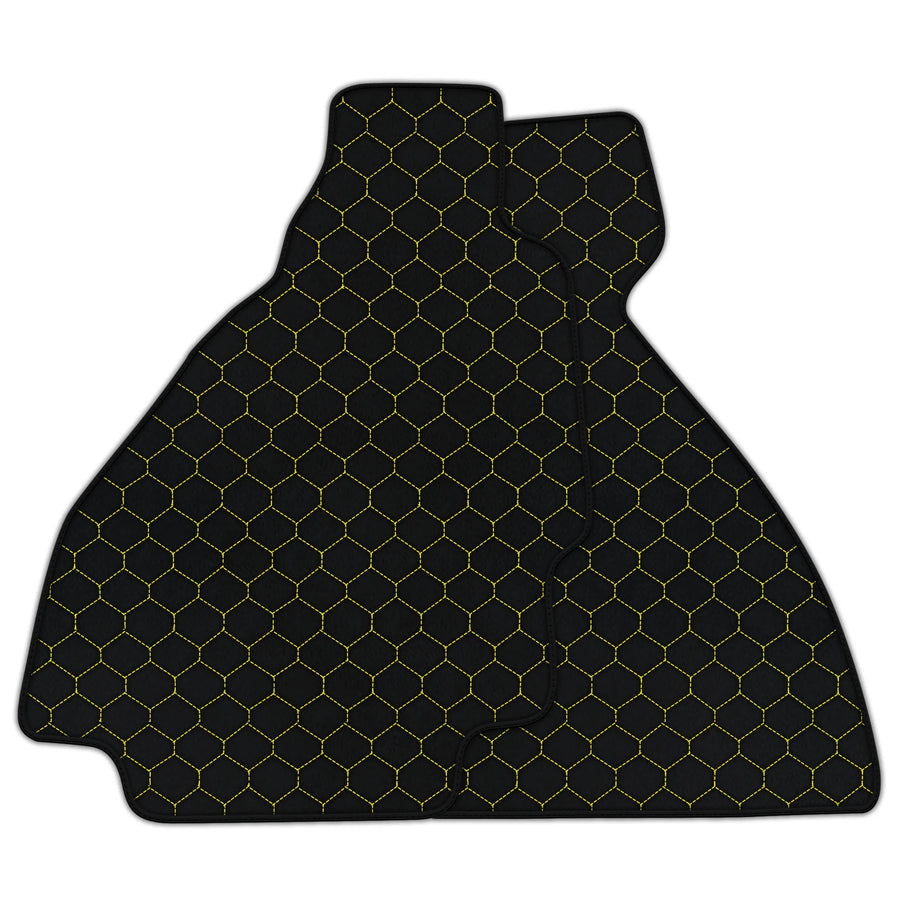 Customizable Leather Floor Mats with Hex Pattern for Ferrari 328 GTS (1985-1989)