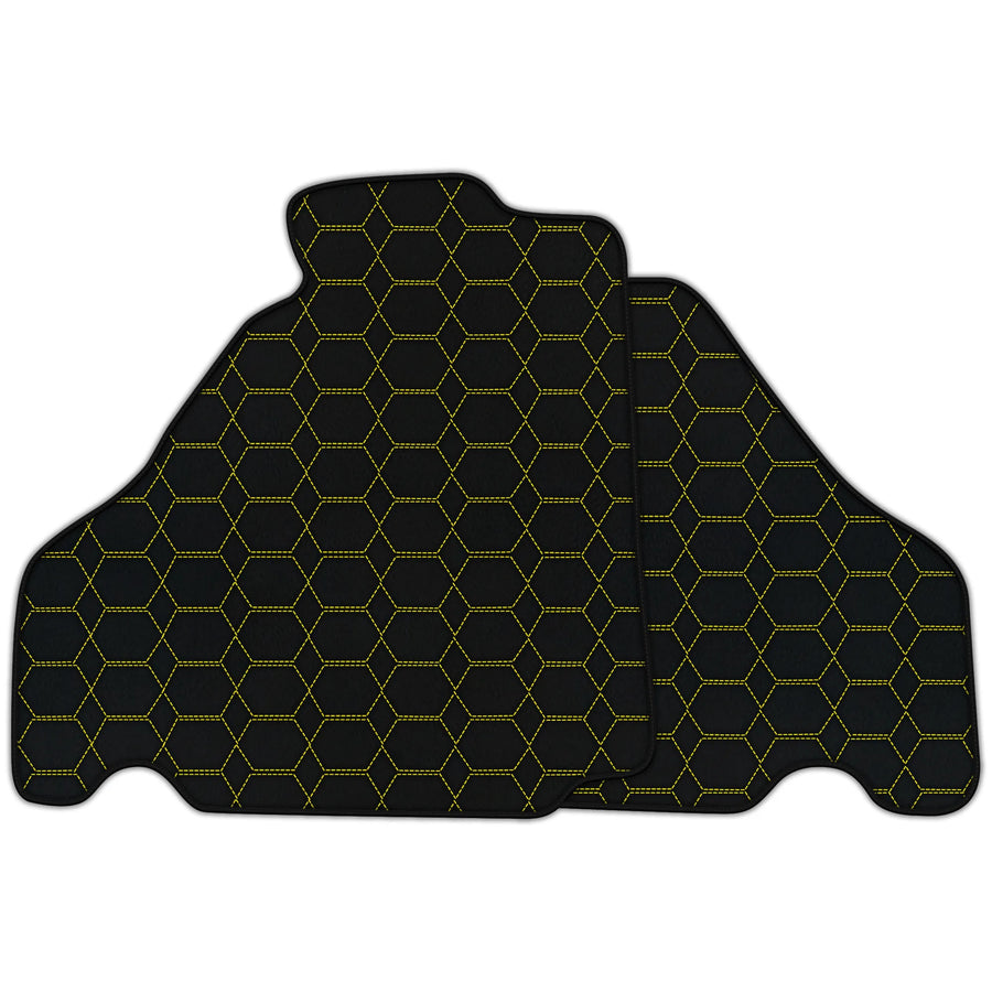 Customizable Leather Floor Mats with Hexagon Hex Pattern for Ferrari 360 (1999-2005)