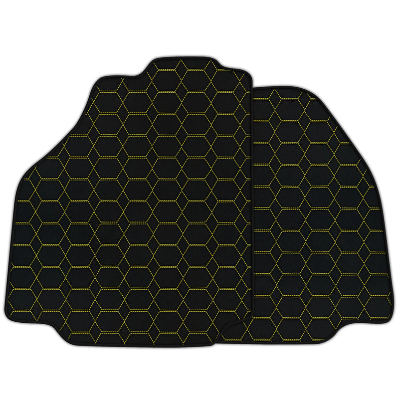 Customizable Leather Floor Mats with Hexagon Hex Pattern for Ferrari F8 Spider (2019-2023)