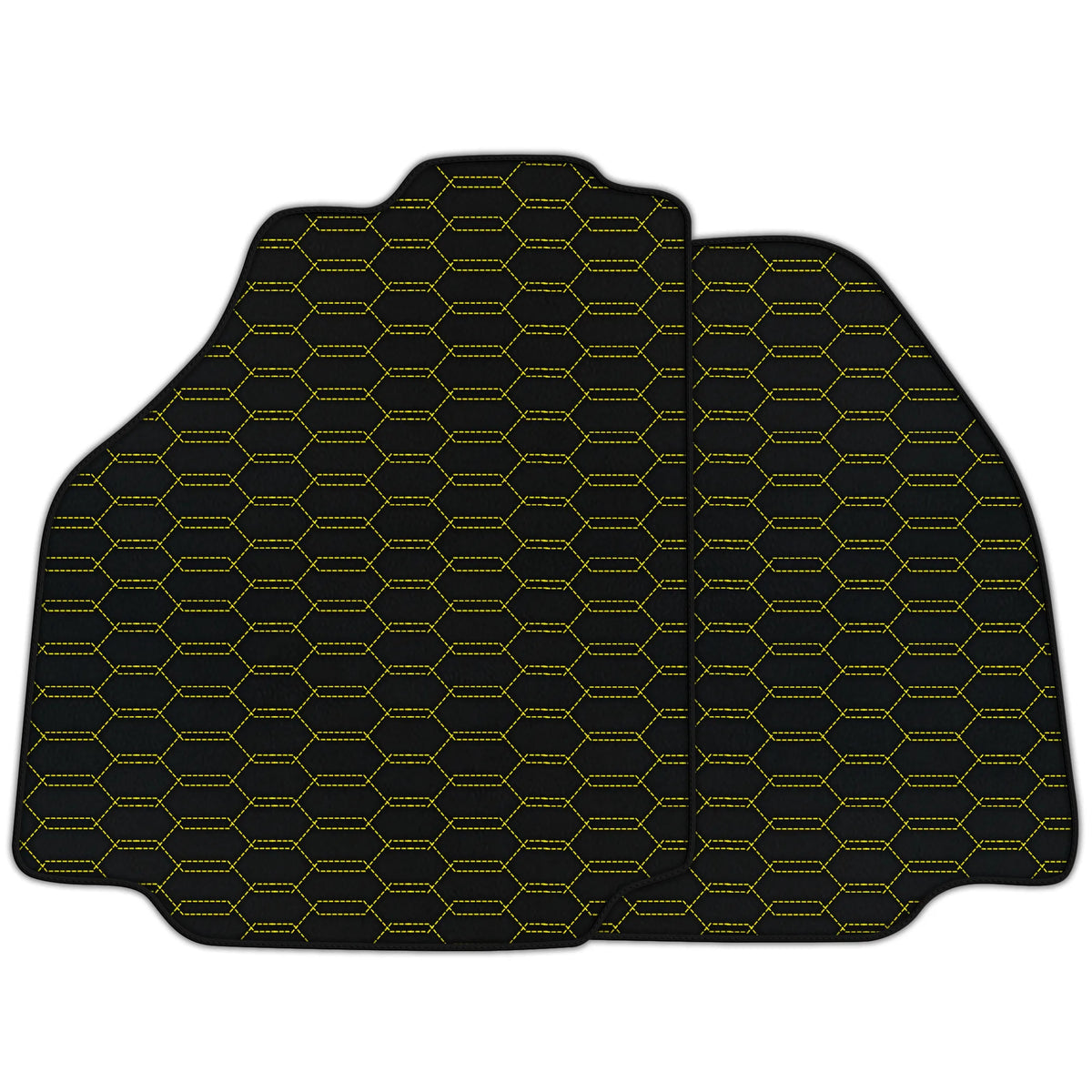 Customizable Leather Floor Mats with Interlaced Hex Pattern for Ferrari F8 Spider (2019-2023)