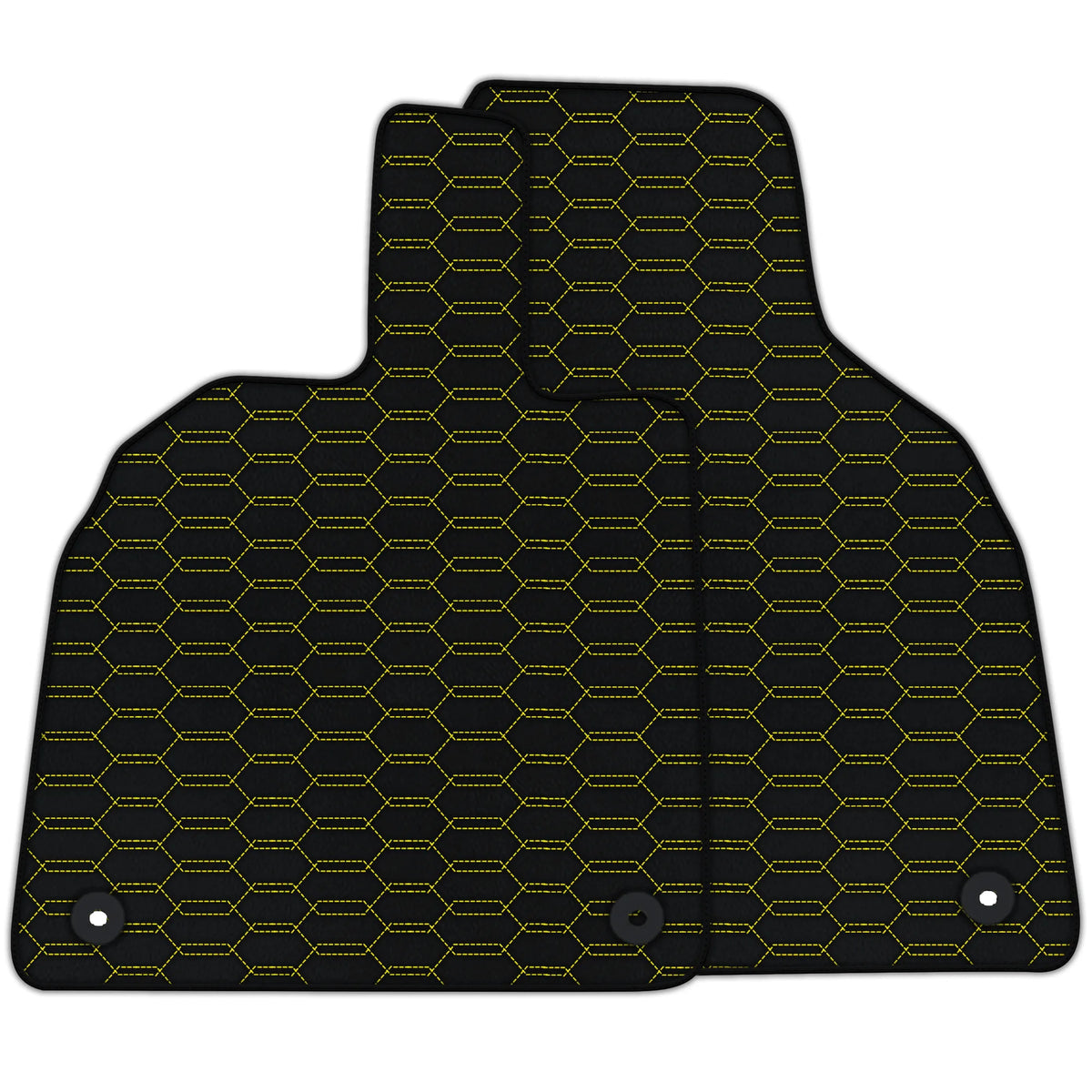 Customizable Leather Floor Mats with Interlaced Hex Pattern for Lamborghini Aventador (2012-2022)