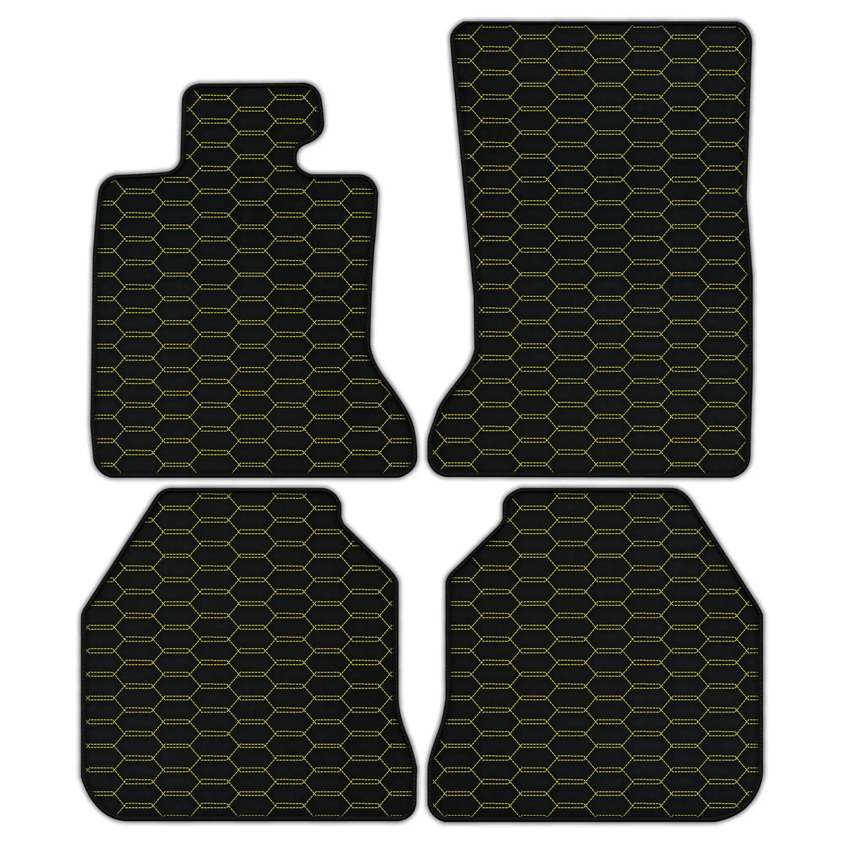 Customizable Leather Floor Mats with Interlaced Hex Pattern for Rolls Royce Ghost Series I (2010–2020)