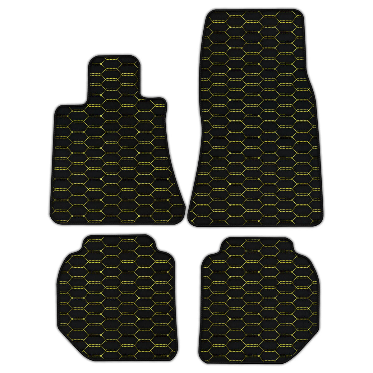 Customizable Leather Floor Mats with Interlaced Hex Pattern for Rolls Royce Ghost Series II (2021–2024)