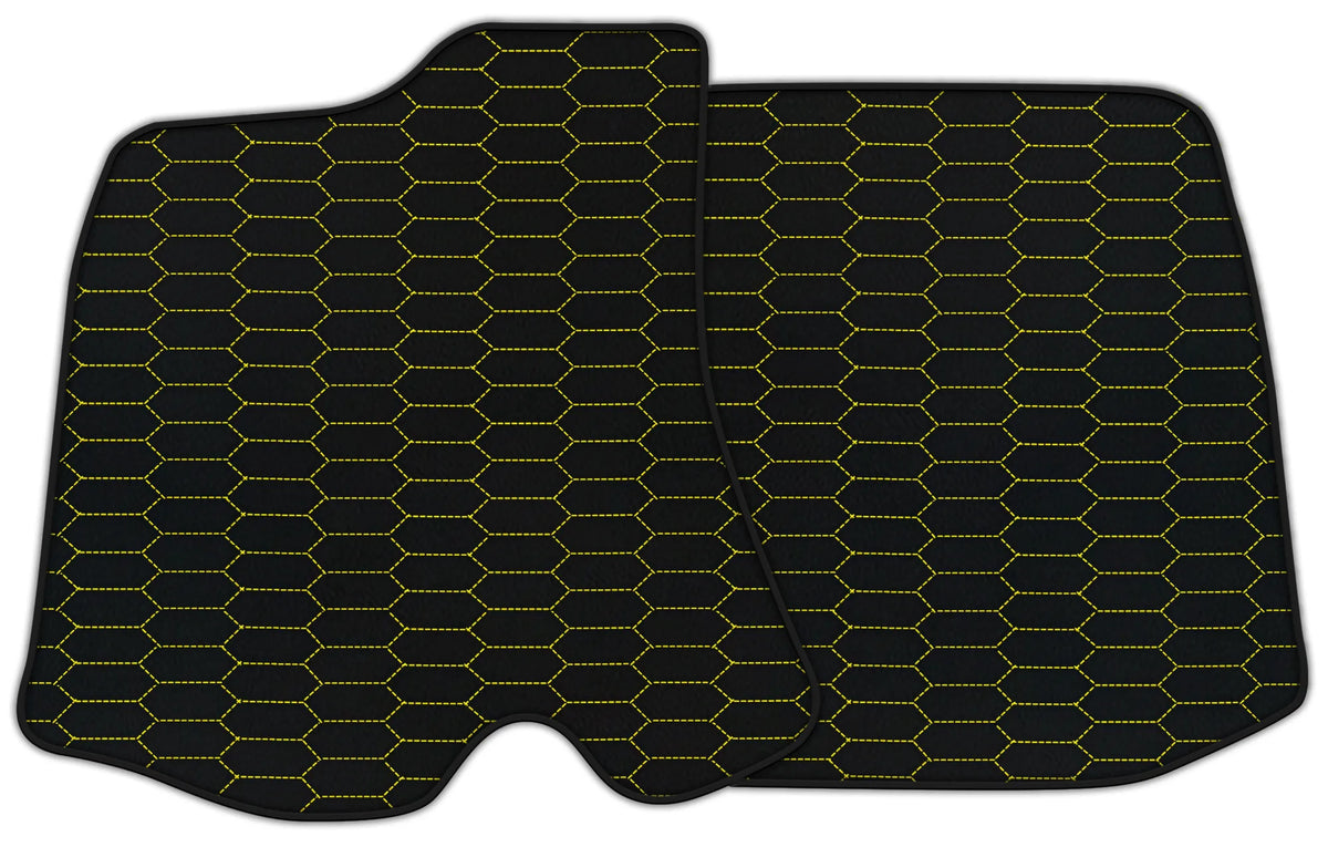 Customizable Leather Floor Mats with Raptor Hex Pattern for Ferrari Roma (2021-2027)