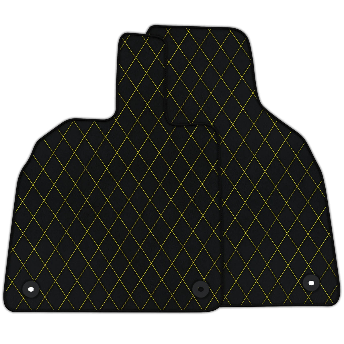 Customizable Leather Floor Mats with Single Diamond Pattern for Lamborghini Aventador (2012-2022)