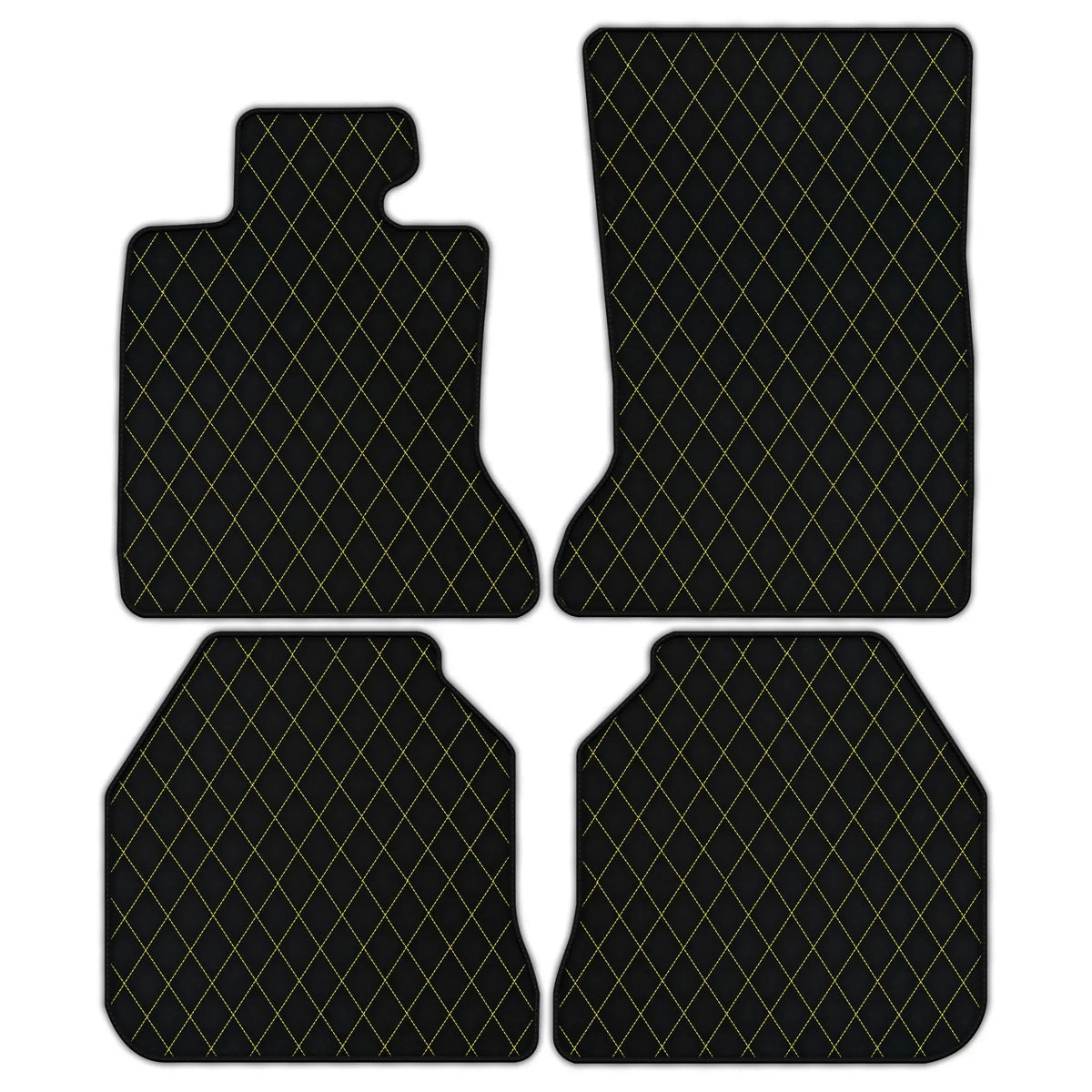 Customizable Leather Floor Mats with Single Diamond Pattern for Rolls Royce Ghost Series I (2010–2020)
