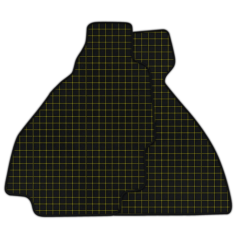 Customizable Leather Floor Mats with Square Pattern for Ferrari 328 GTS (1985-1989)