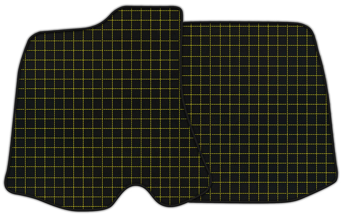Customizable Leather Floor Mats with Square's Pattern for Ferrari Roma (2021-2027)