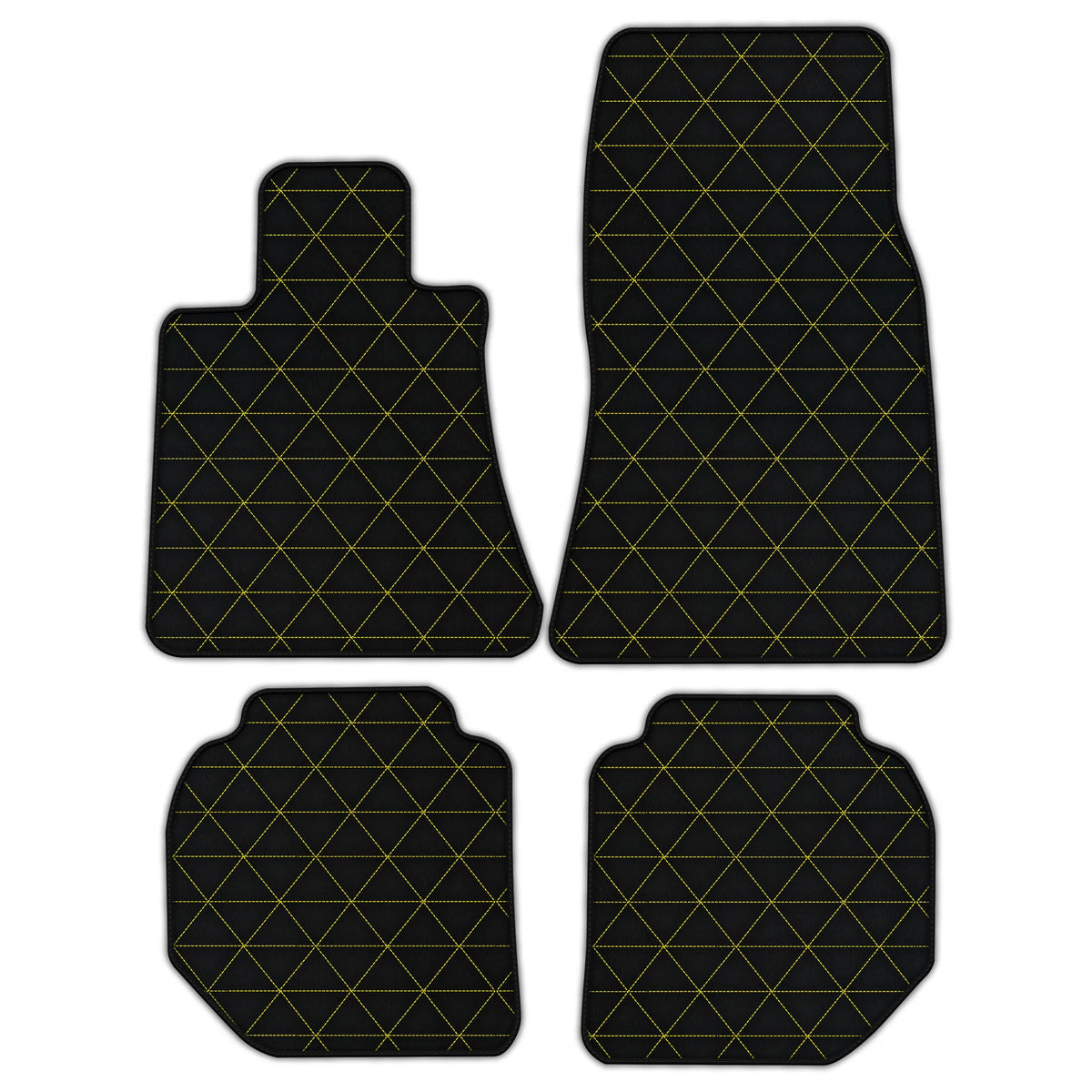 Customizable Leather Floor Mats with Triangle Pattern for Rolls Royce Ghost Series II (2021–2024)