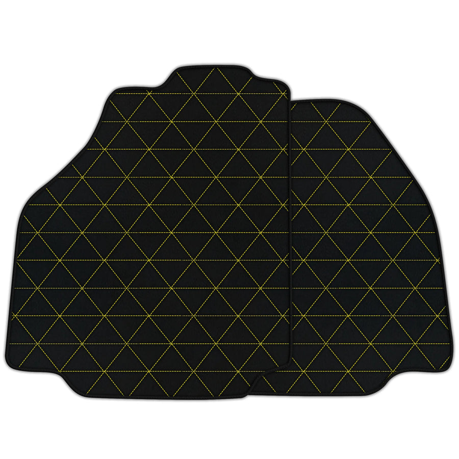 Customizable Leather Floor Mats with Triangle's Pattern for Ferrari 488 Pista Spider (2019-2021)