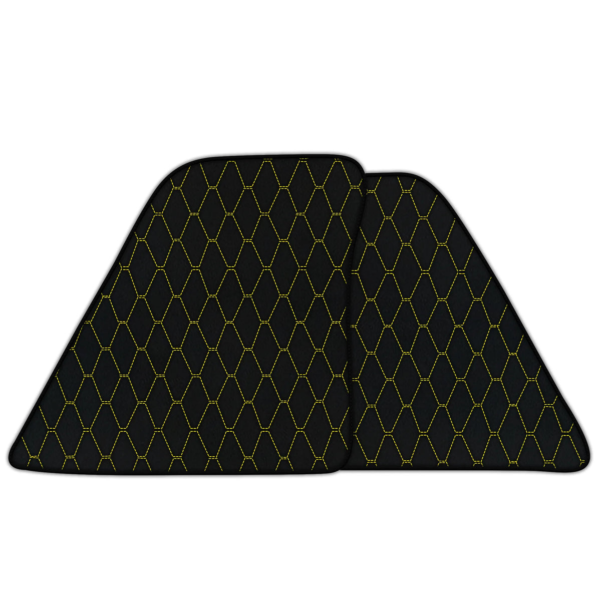 Customizable Leather Floor Mats with Vertical Hex Pattern for Ferrari 296 GTS (2022-2027)