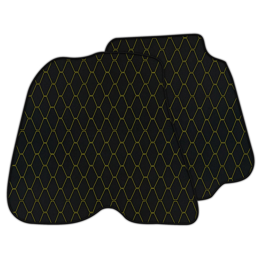 Customizable Leather Floor Mats with Vertical Hex Pattern for Ferrari F12 Berlinetta (2012-2022)