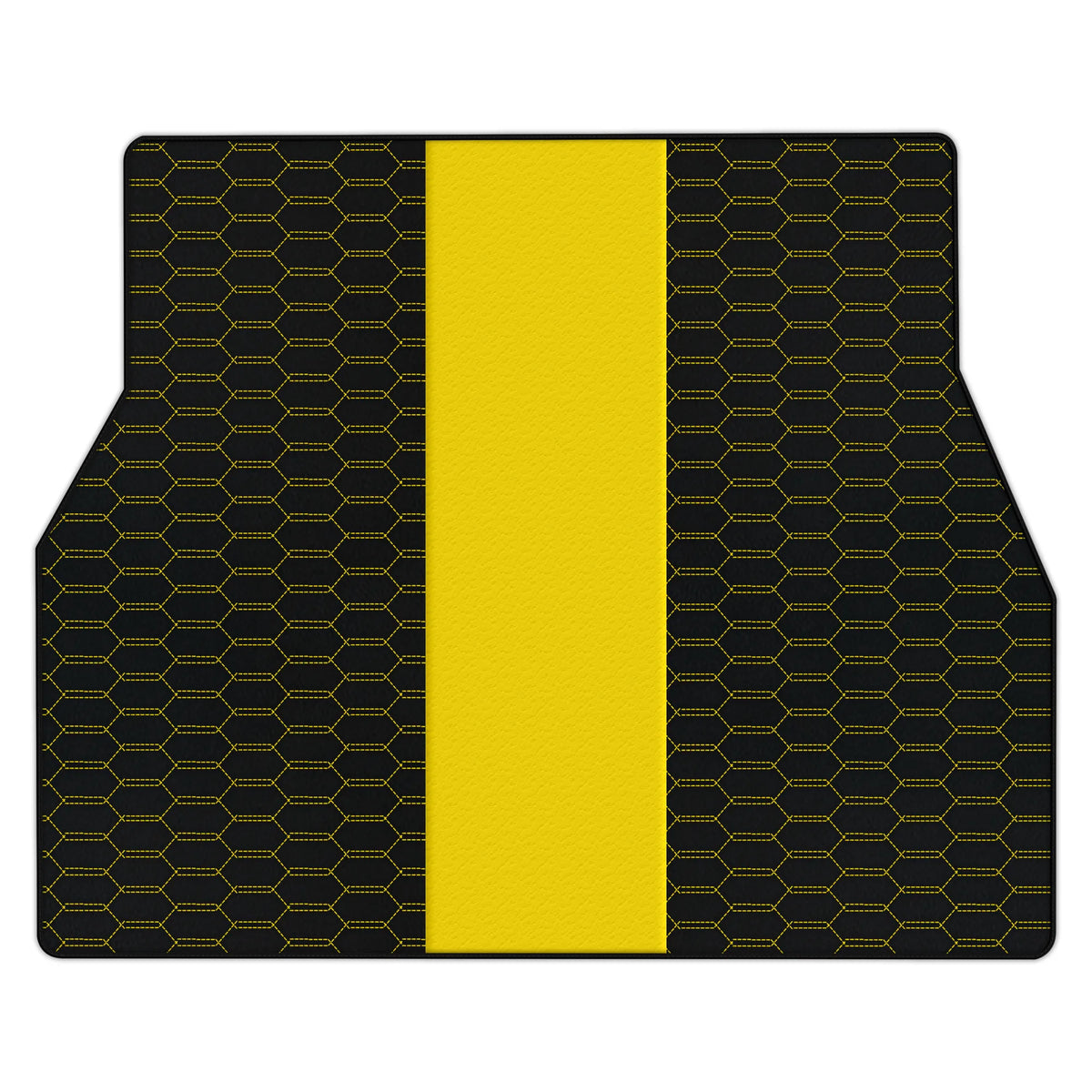 Customizable Leather Trunk Floor Mats with Interlaced Hex Pattern for Ferrari Purosangue (2023-2027)
