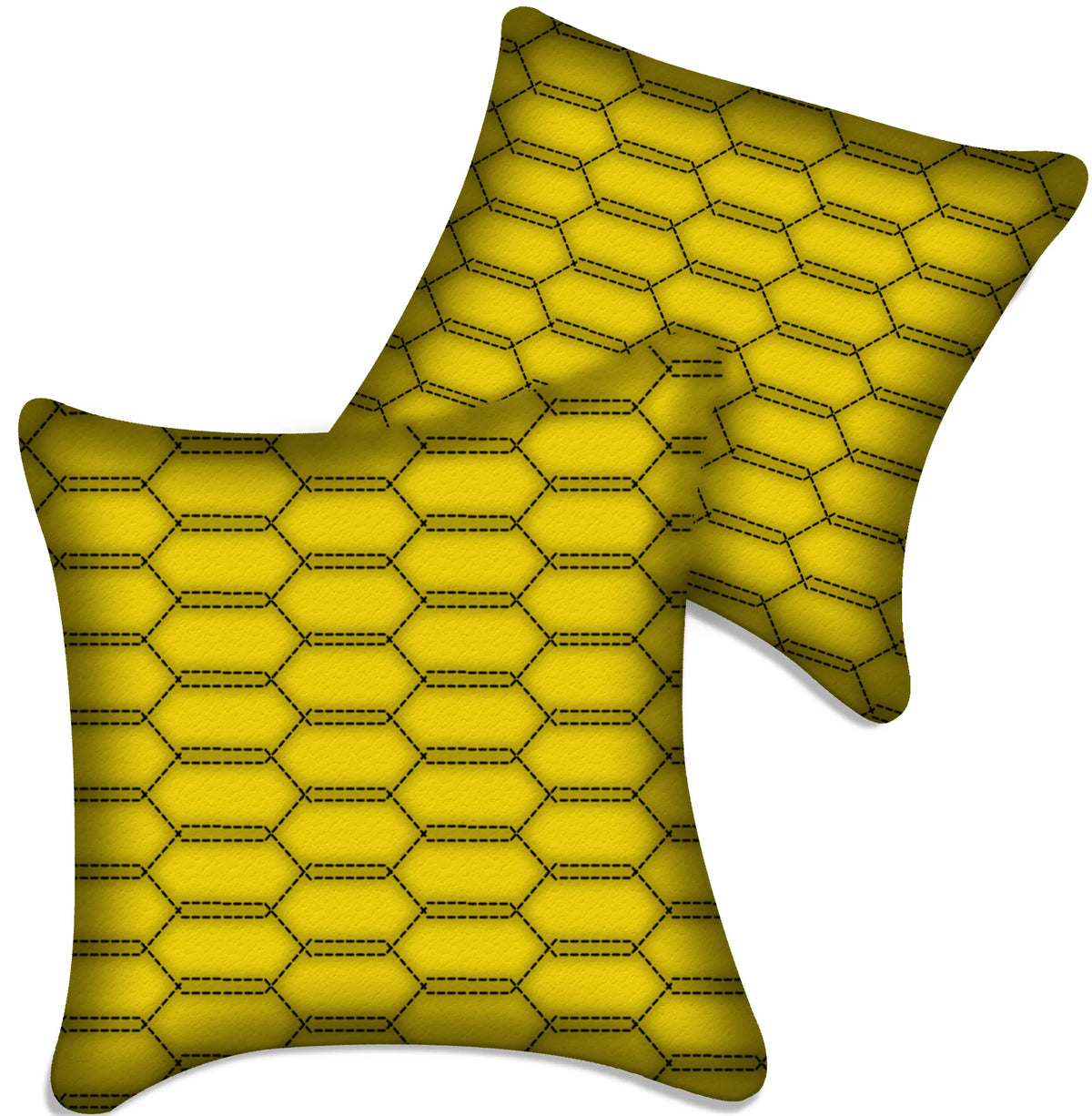 Customizable Yellow Leather Pillows Set of 2 for All Vehicles