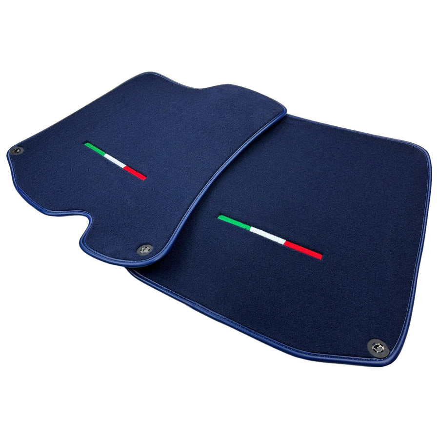 Dark Blue Floor Mats For Ferrari Portofino (2018-2023) Italian Edition - AutoWin
