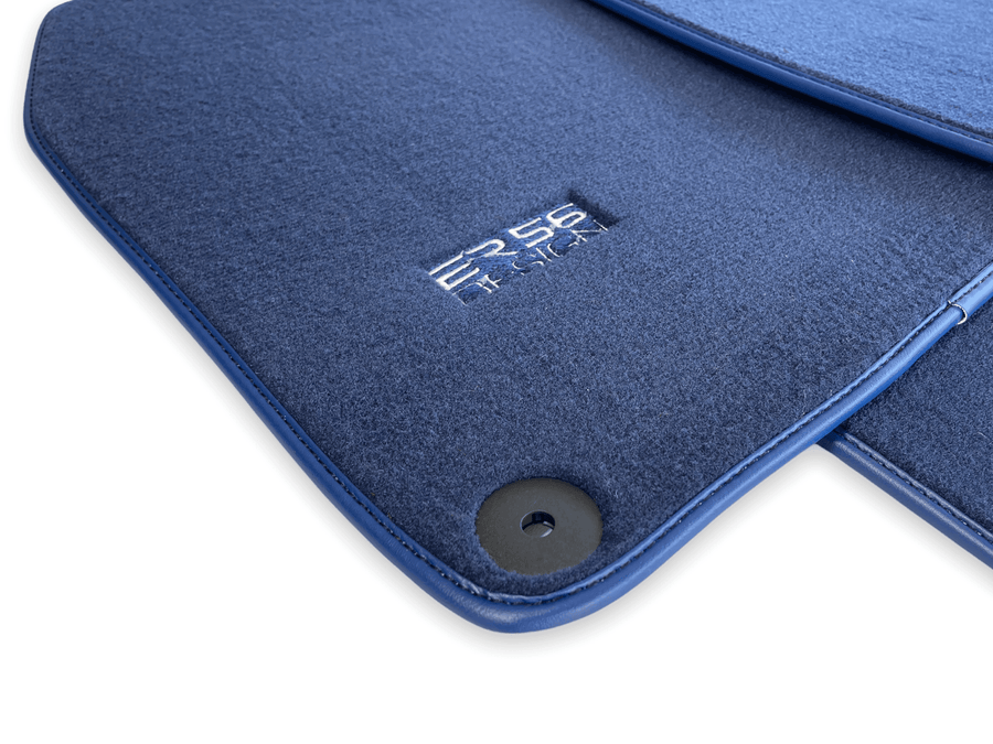 Dark Blue Floor Mats for Porsche Panamera (2009-2016) | ER56 Design - AutoWin