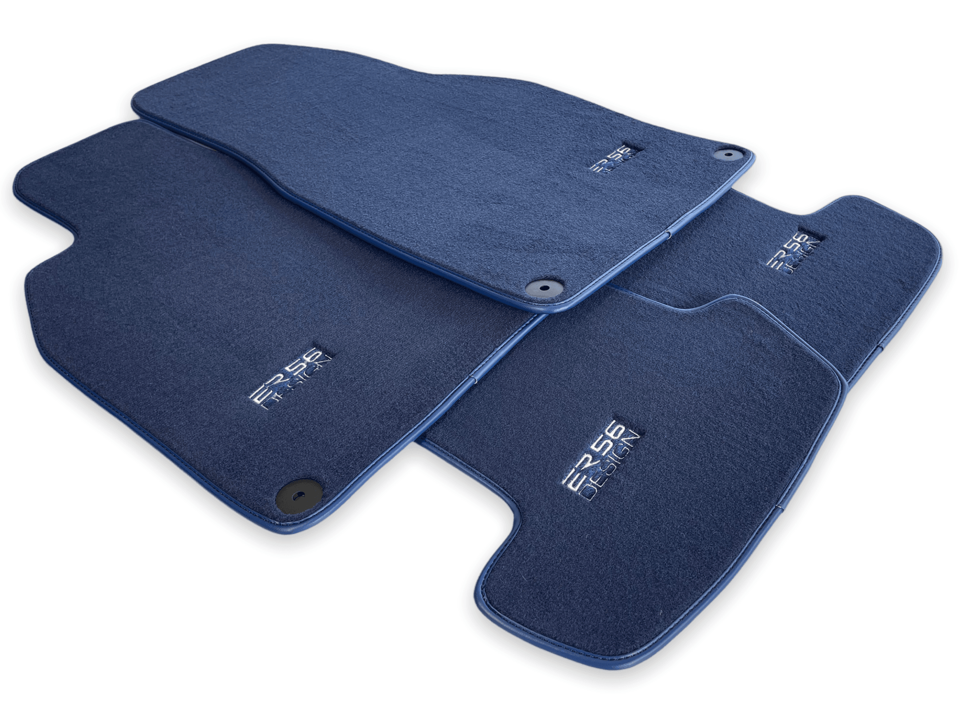 Dark Blue Floor Mats for Porsche Taycan (2019-2023) | ER56 Design - AutoWin